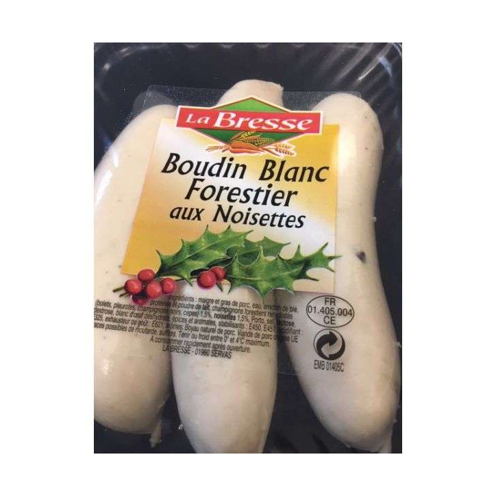 BOUDIN BLANC FORESTIER AUX NOISETTES 300 GR