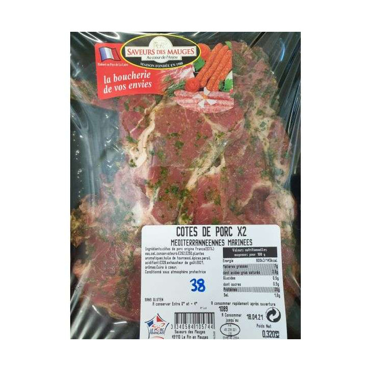 COTES DE PORC MEDITERANNEENNES 320G