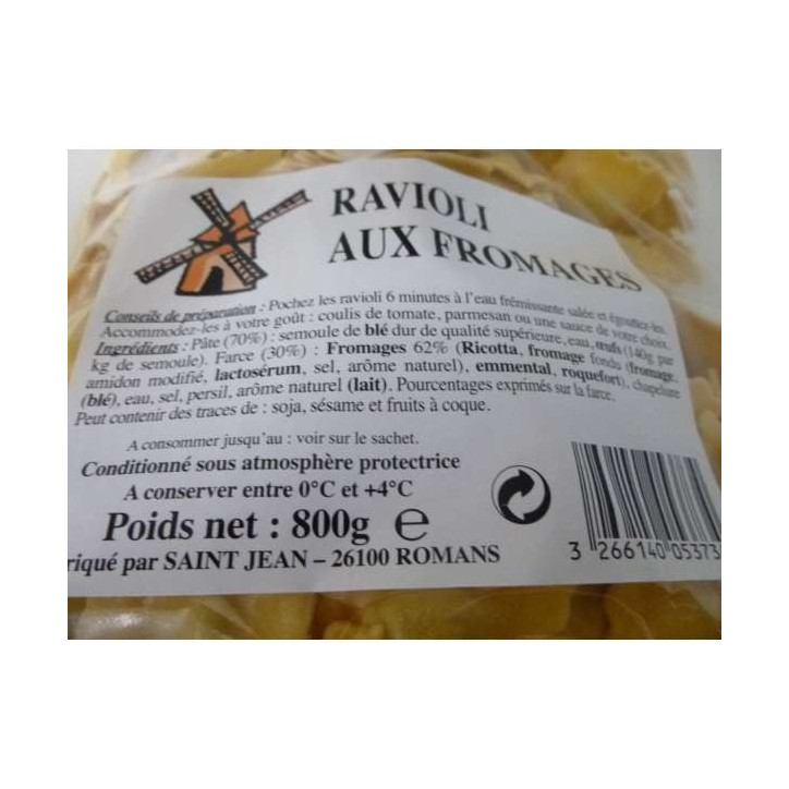 RAVIOLI AUX FROMAGES 800 GR