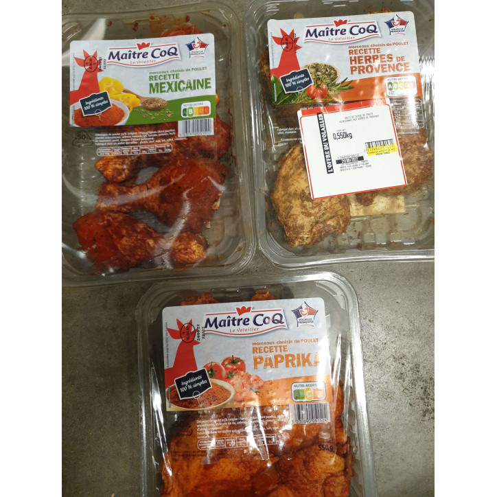 MORCEAUX CHOISIS DE POULET 550 GR 