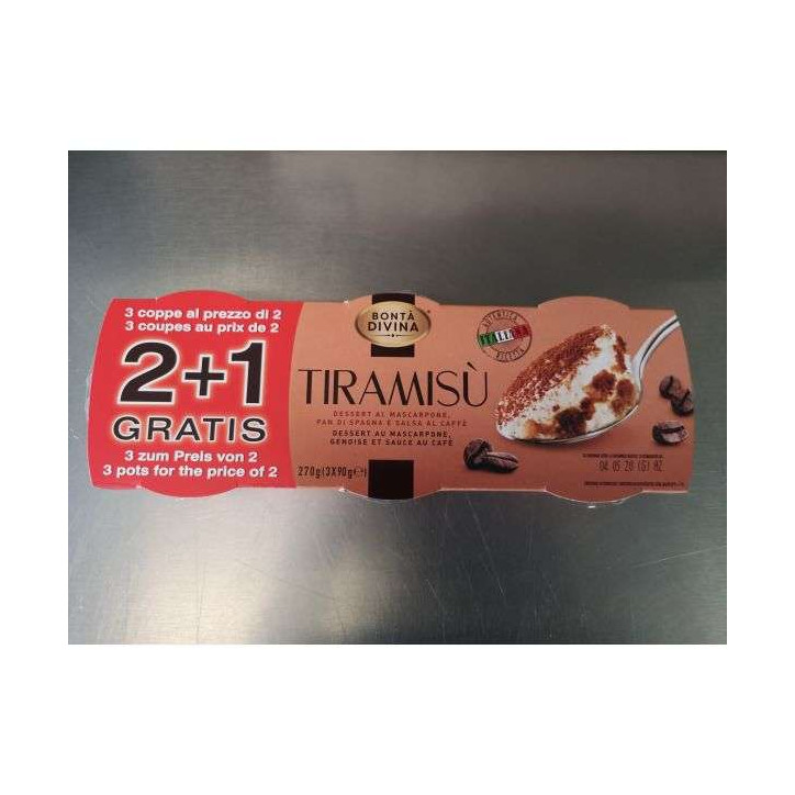 TIRAMISU CAFE 270 GRS BONTA DIVINA 