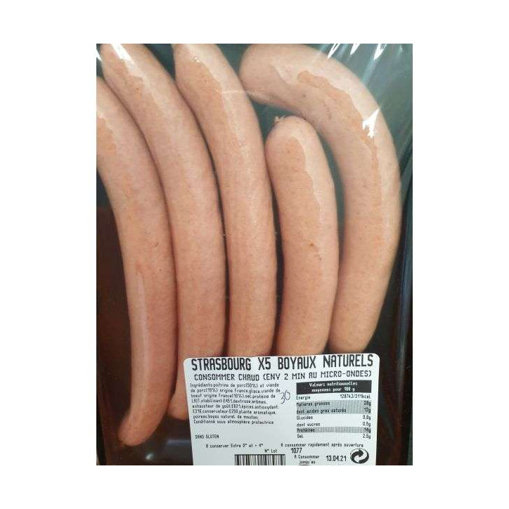 STRASBOURG X5 BOYAUX NATURELS 250G