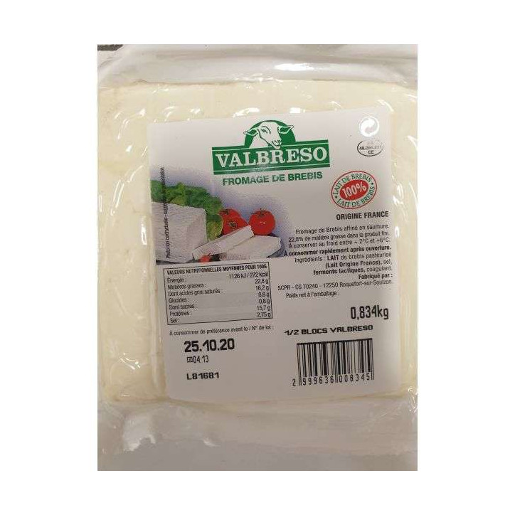 VALBRESO BREBIS BLOC 1KG ENV 