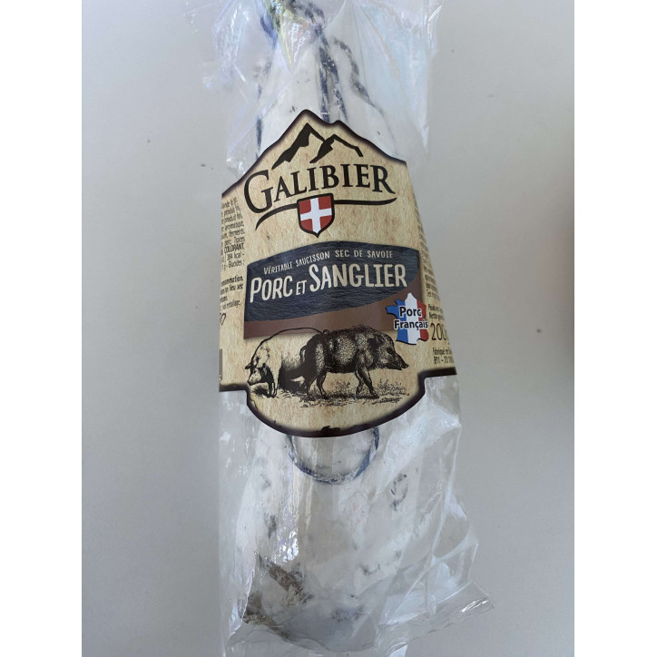 SAUCISSON SEC PORC ET SANGLIER 200G
