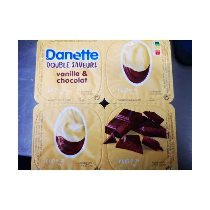 DANETTE SAVEUR VANILLE/CHOCOLAT 500GRS