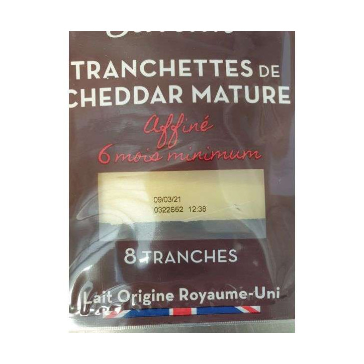 TRANCHETTES DE CHEDDAR 150G