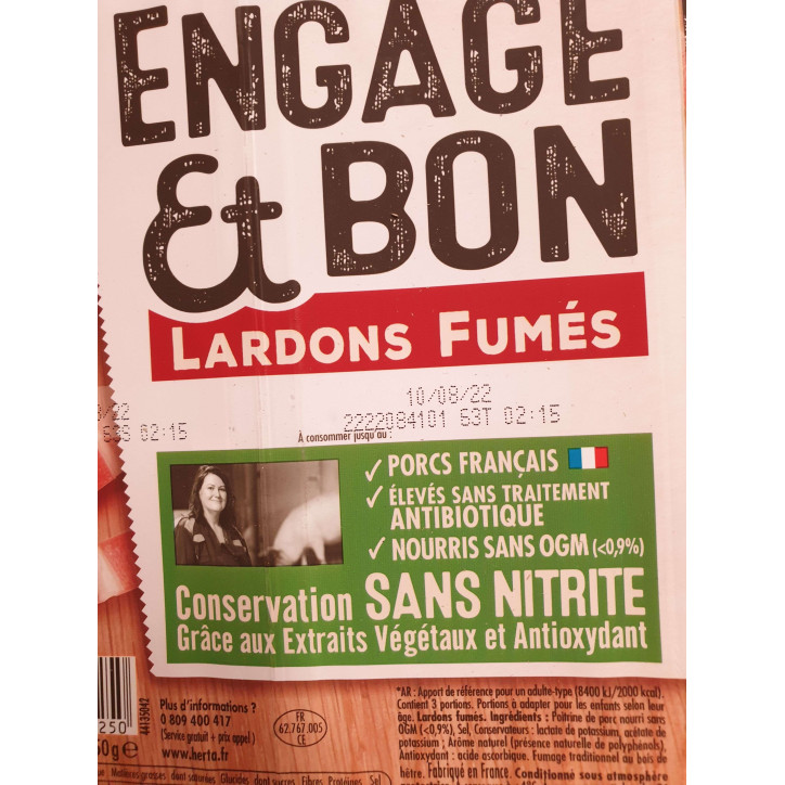 LARDONS FUMES 2X75GR