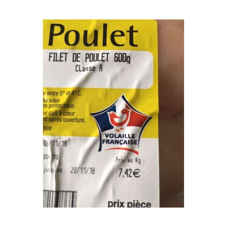 FILET DE POULET 600 GR