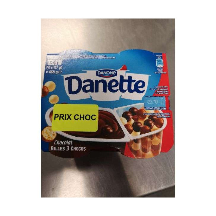 DANETTE CHOCOLAT 3 BILLES 468GRS 