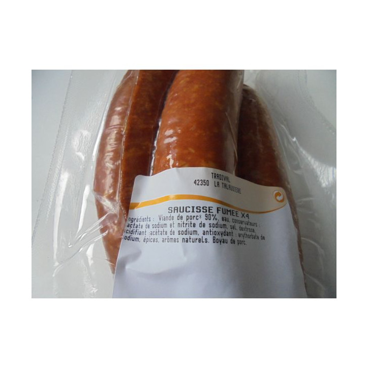 SAUCISSE FUMEE X 4   360 GR