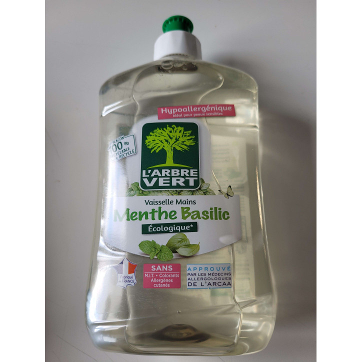 LIQUIDE VAISSELLE MENTHE BASILIC ARBRE VERT 500ML