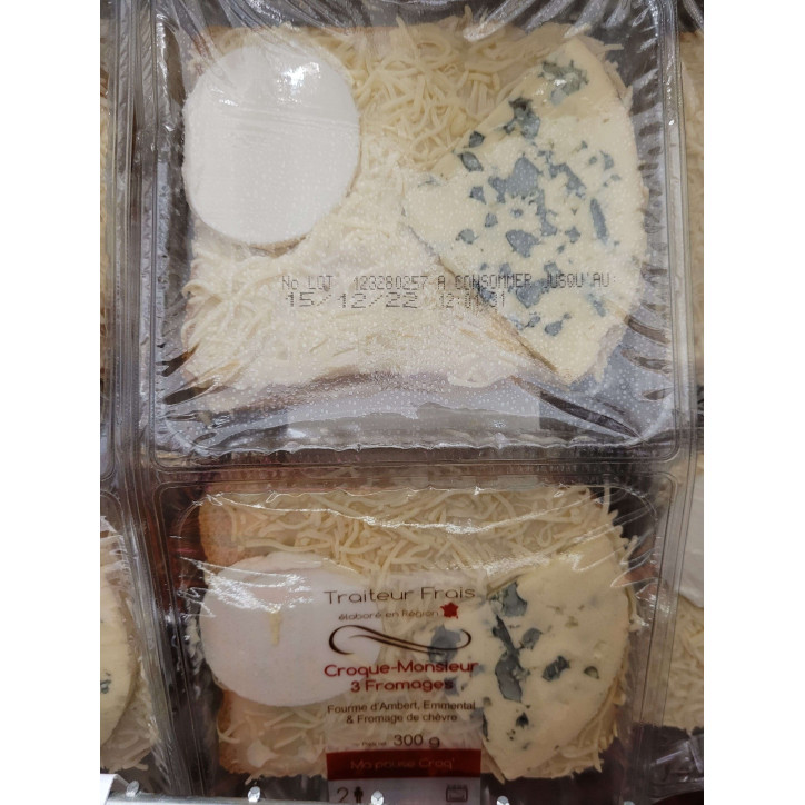 CROQUE MONSIEUR 3 FROMAGES 300G