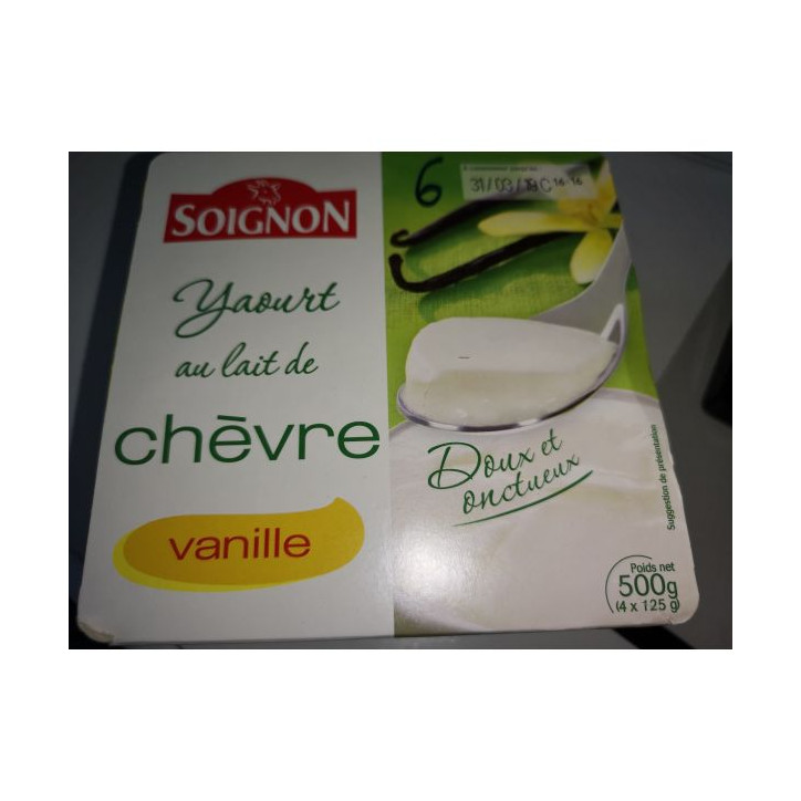 YAOURT CHEVRE SOIGNON VANILLE 500GRS 