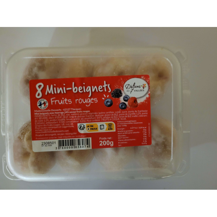 8 MINI BEIGNETS FRUITS ROUGES 200G