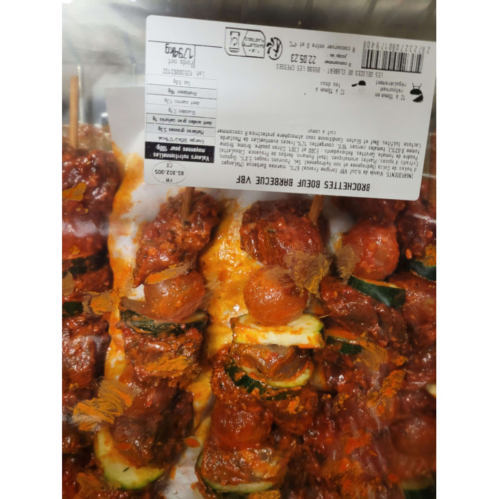 BROCHETTES DE BOEUF BARBECUE 1.800KG ENV