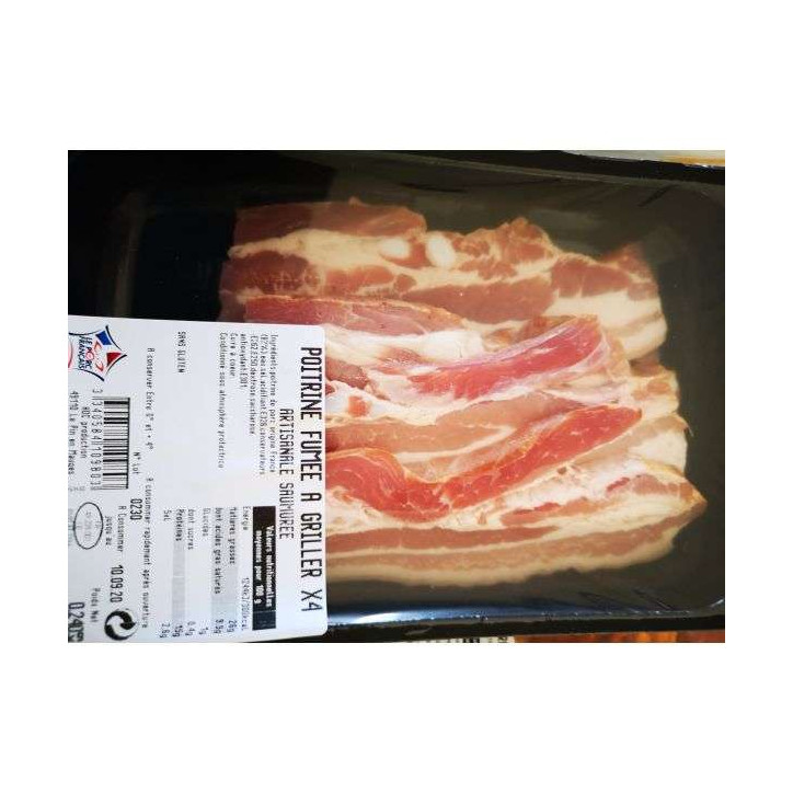 POITRINE FUMÉE A GRILLER 240 GRS