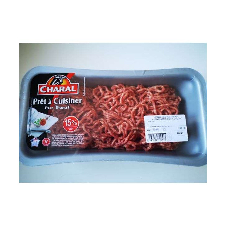 VIANDE HACHEE 15% 600GRS