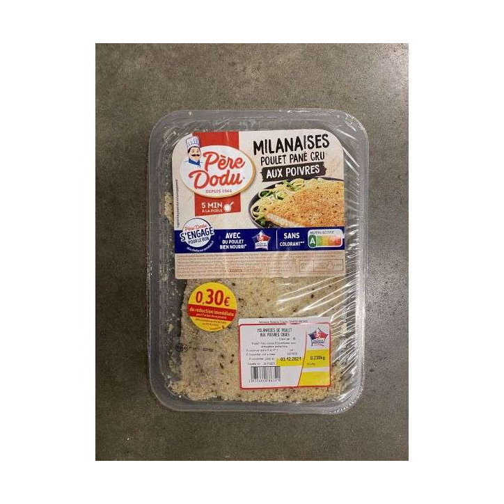 MILANAISE DE POULET POIVRE 230G