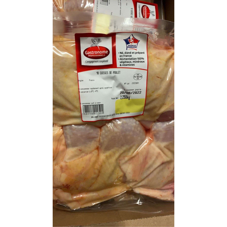 10 CUISSES DE POULET BLC 2.5KG ENV