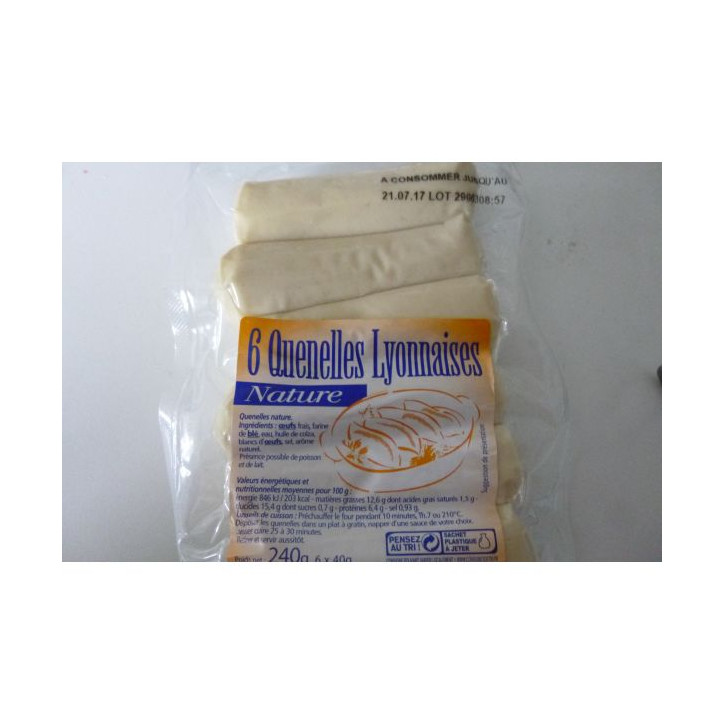 6 QUENELLES NATURE 240G