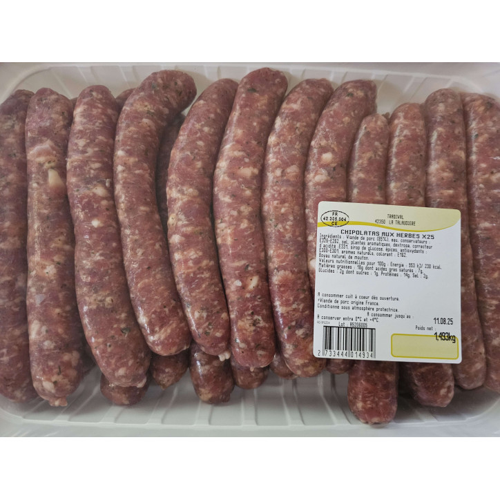 CHIPOLATAS HERBES X 25   1.5 KG ENV