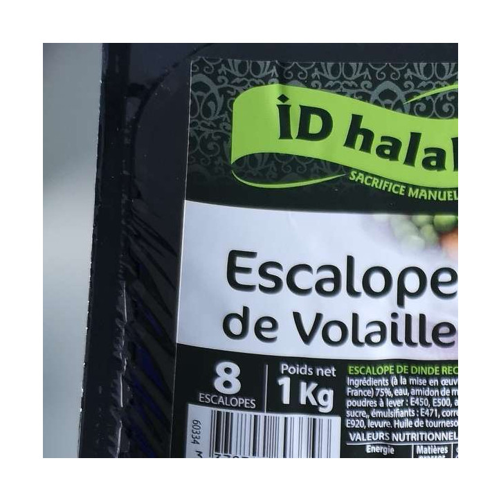 ESCALOPE VIENNOISE VOLAILLE 1 KG HALAL