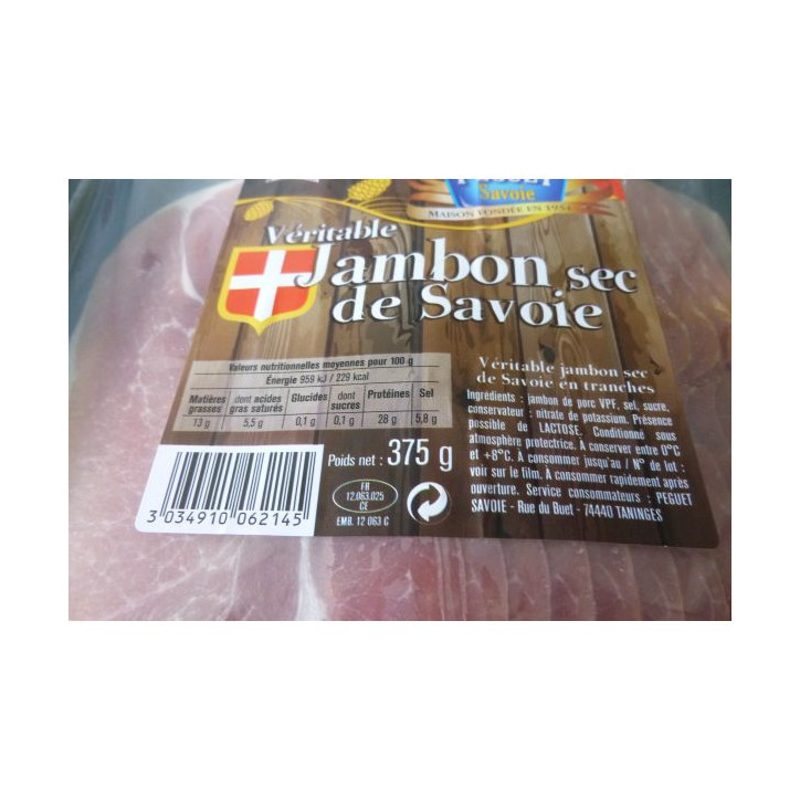 JAMBON DE SAVOIE 375 GR