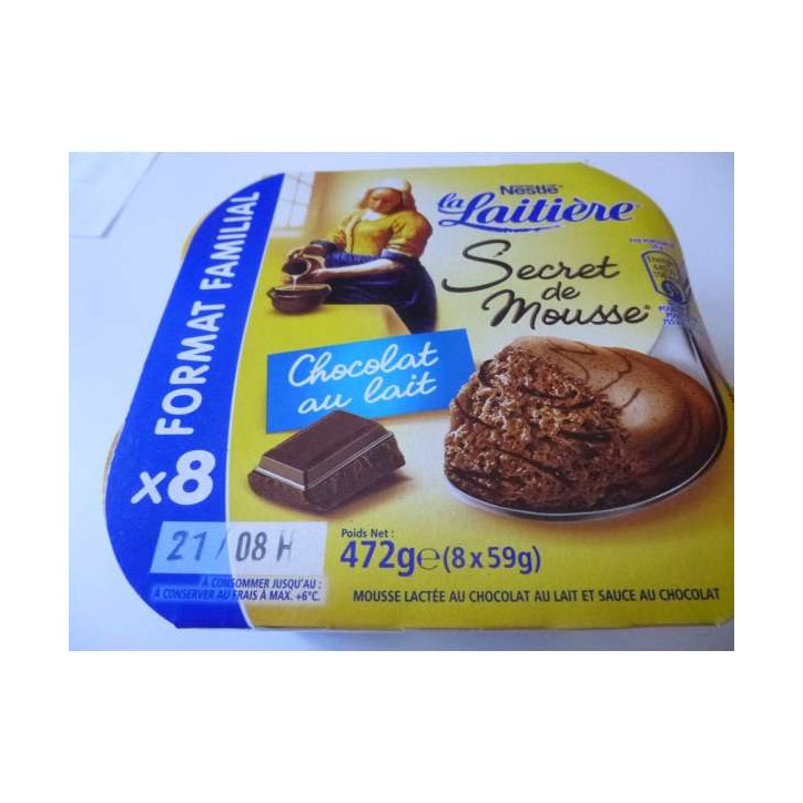 SECRET DE MOUSSE CHOCOLAT X 8