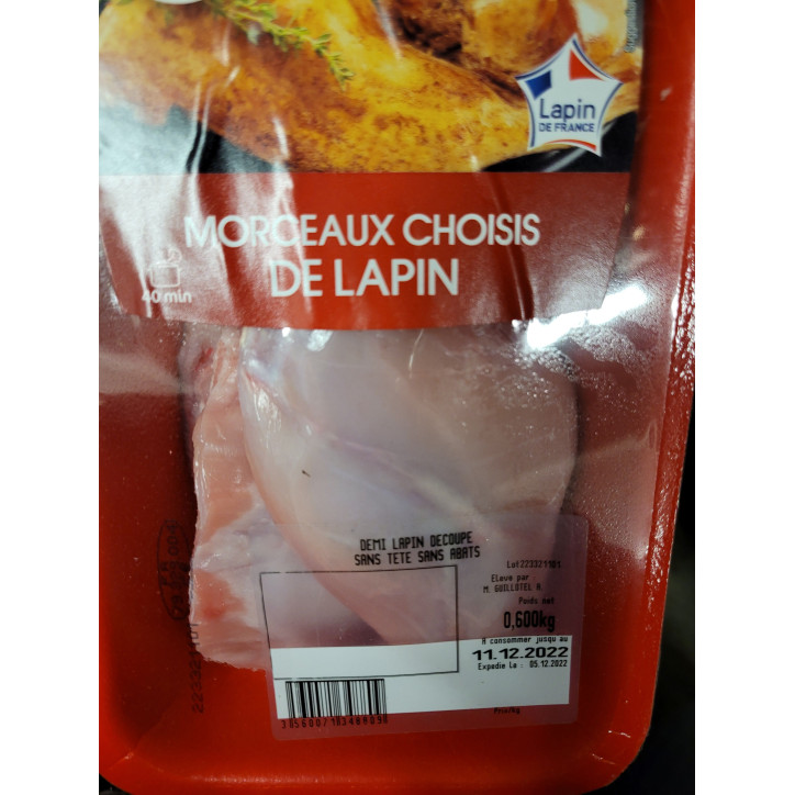 DEMI LAPIN 600G