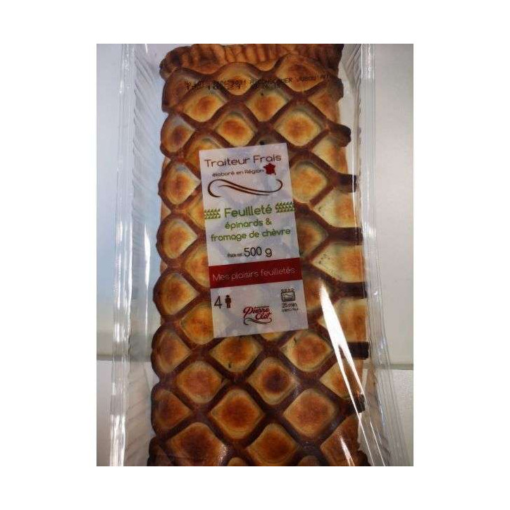 FEUILLETÉ EPINARD CHEVRE 500 GRS 