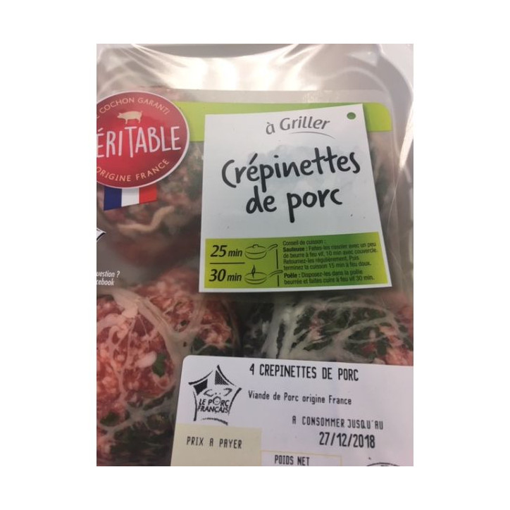 CREPINETTES DE PORC 500 GR