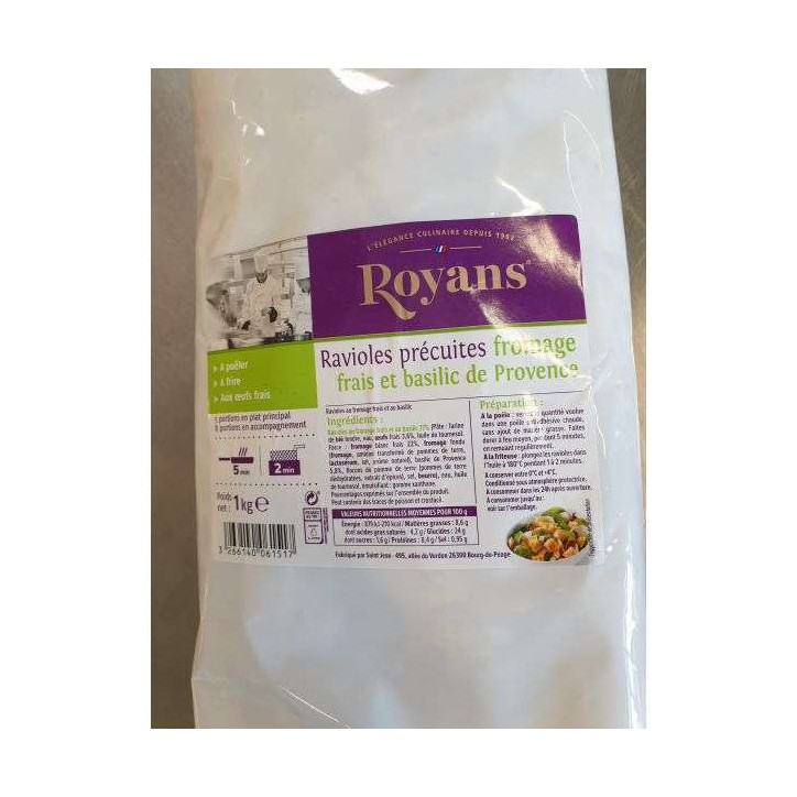 RAVIOLES PRECUITES 3 FROMAGES 1KG