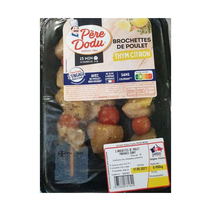 BROCHETTE CURRY 450G