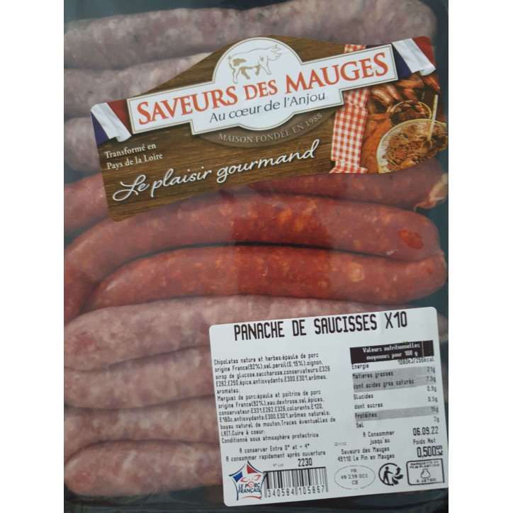 PANACHE DE SAUCISSES X10 500G