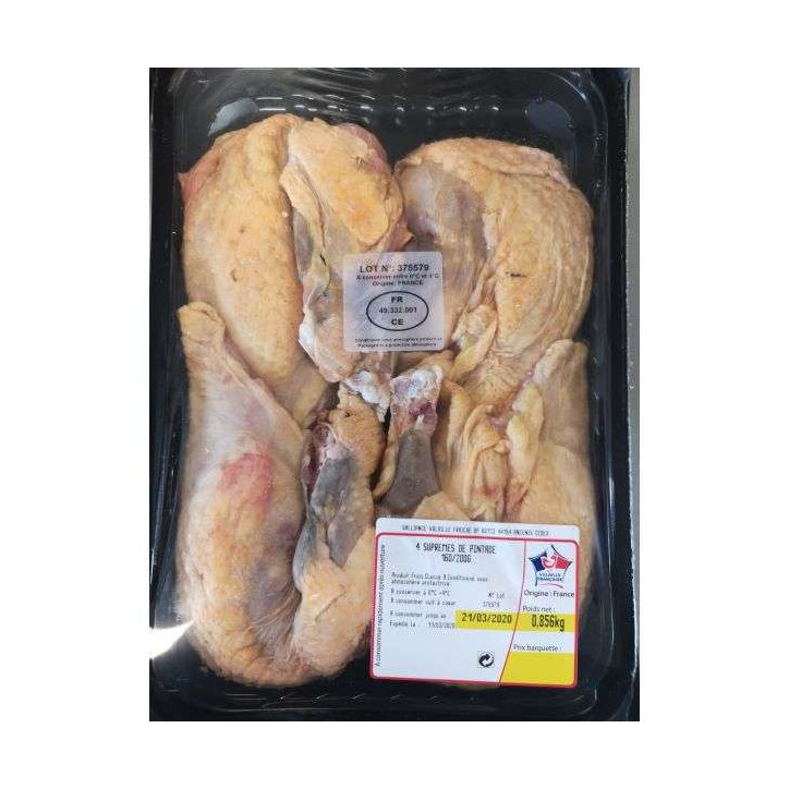 SUPREMES DE PINTADE X 4  800GRS ENV 