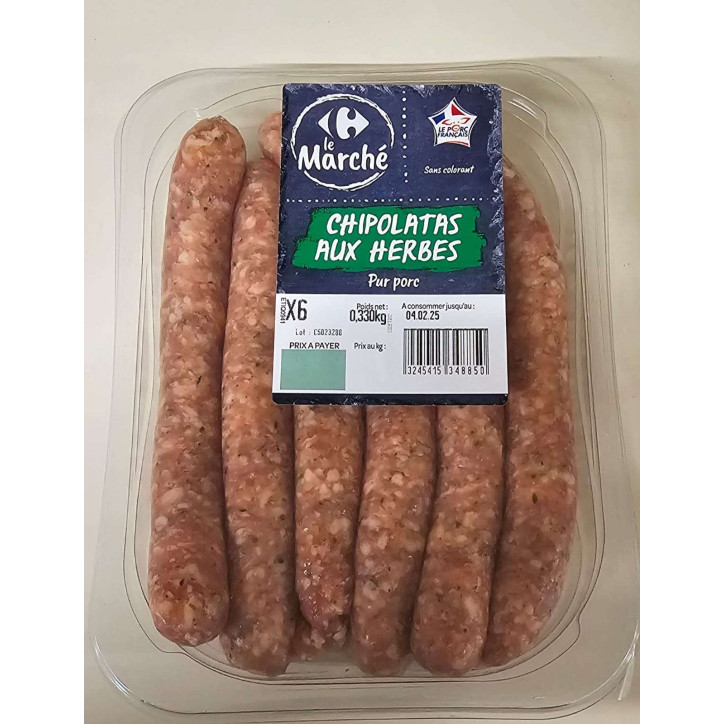 CHIPOLATAS HERBES 330 GR