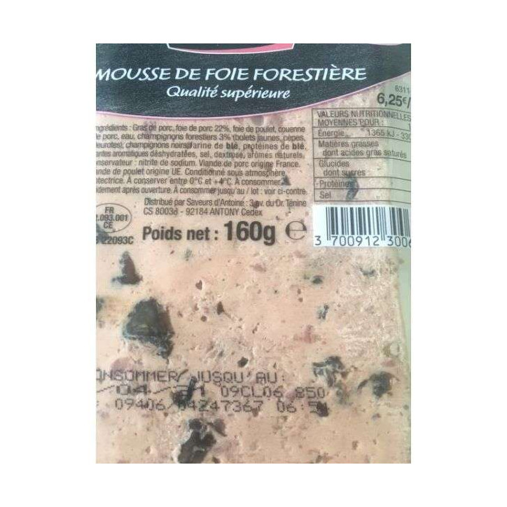 MOUSSE DE FOIE FORESTIERE 160 GR