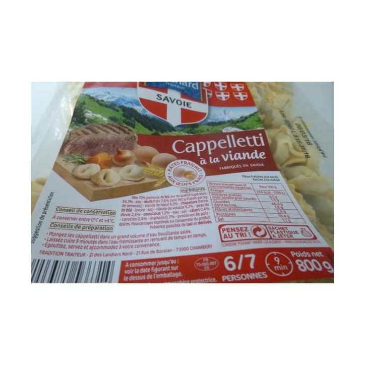 CAPPELLITI A LA VIANDE 800 GR