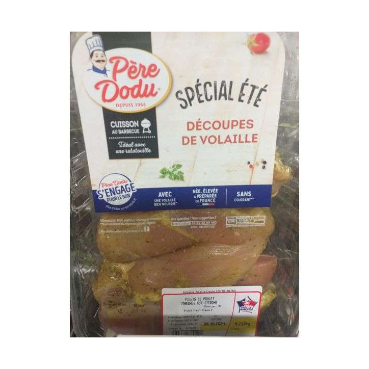 FILET DE POULET MARINE CITRON 720GR 