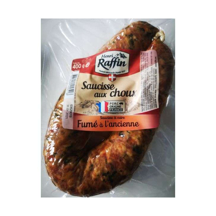 SAUCISSE AUX CHOUX FUMÉ 400GRS 
