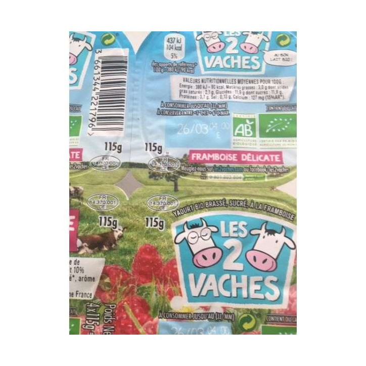 LES 2 VACHES FRAMBOISES 460 GR