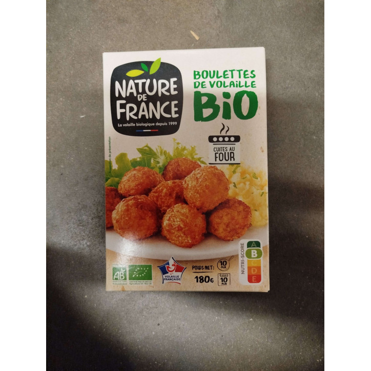 BOULETTE VOLAILLE BIO 180GR