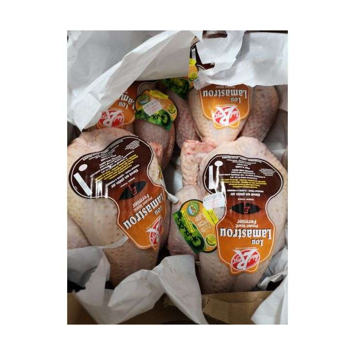 4 POULETS ENTIERS AU COLIS  4KG ENV