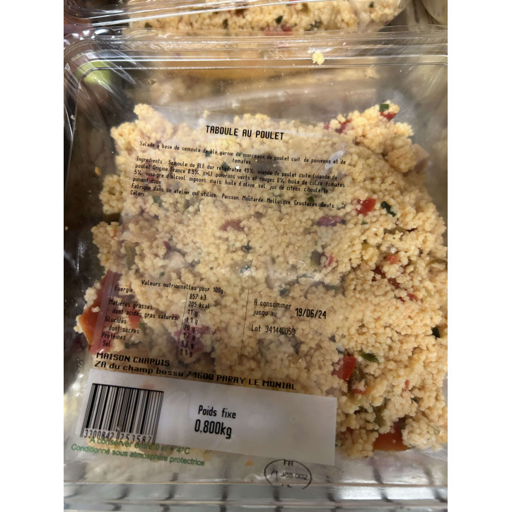 TABOULE POULET 800G
