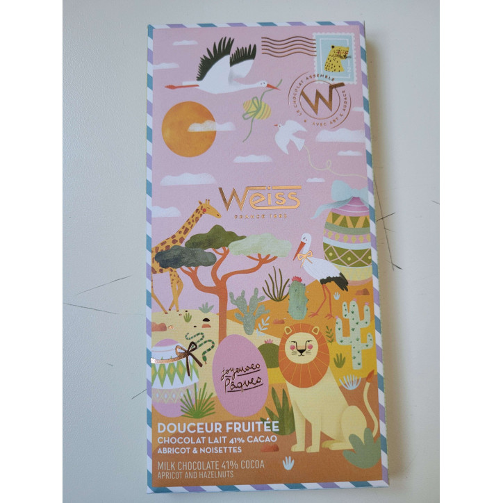 WEISS LAIT ABRICOT NOISETTES 90G