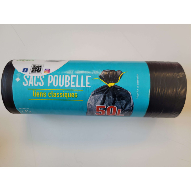 SAC POUBELLE 50L X15