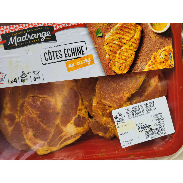 COTES ECHINES CURRY 500G