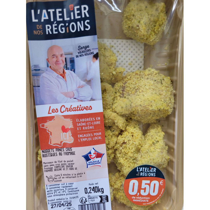 NUGGETS PANE AU FROMAGE 240G