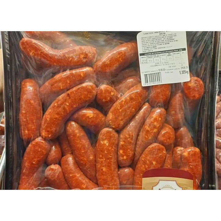 SAUCISSE CHORIZO VOLAILLE /VEAU 5KG ENV