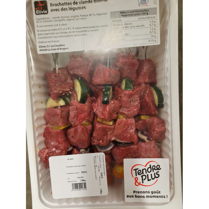 BROCHETTES BOEUF POIVRE 2KG ENV